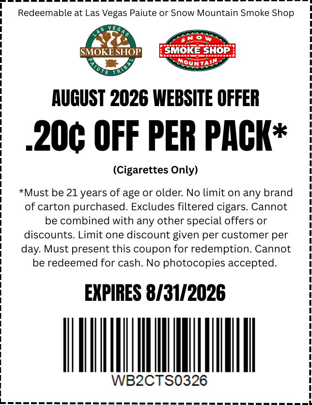 .20¢ Off Per Pack coupon