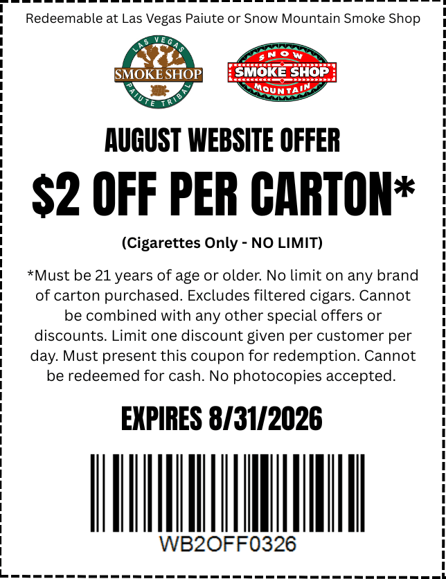 $2 Off Per Carton coupon