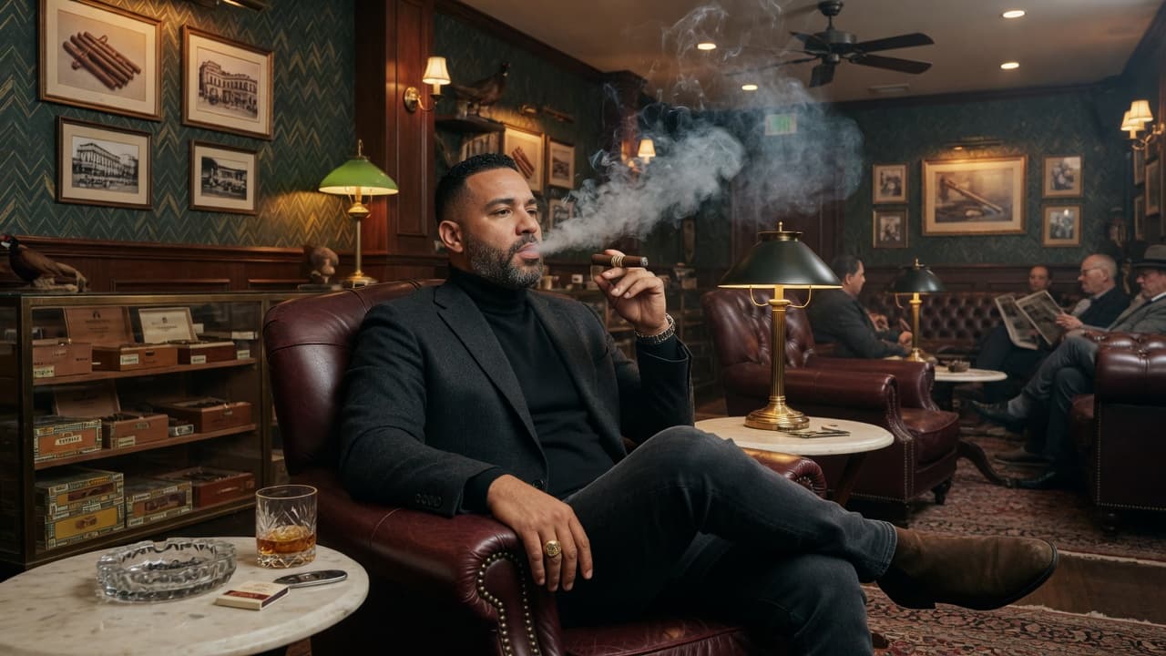 Luxury cigar lounge with premium ambiance