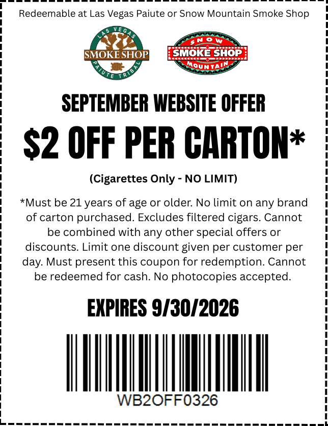 $2 Off Per Carton coupon